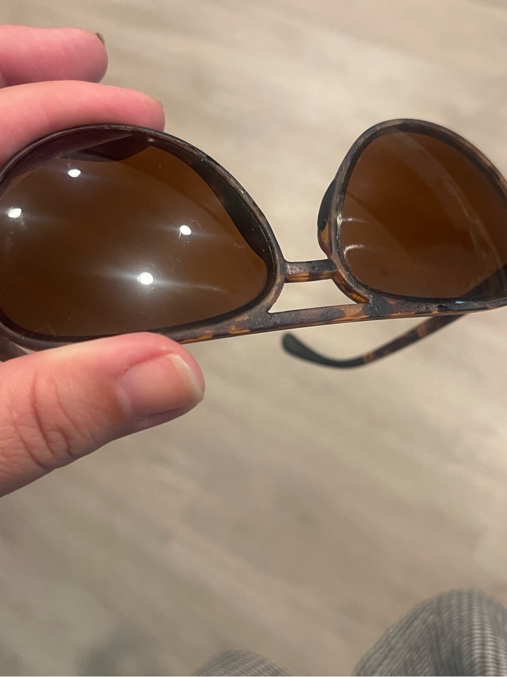 Goodr Mach G Sunglasses Amelia Earhart Ghosted Me Tortoiseshell Brown Aviator - Picture 6 of 7